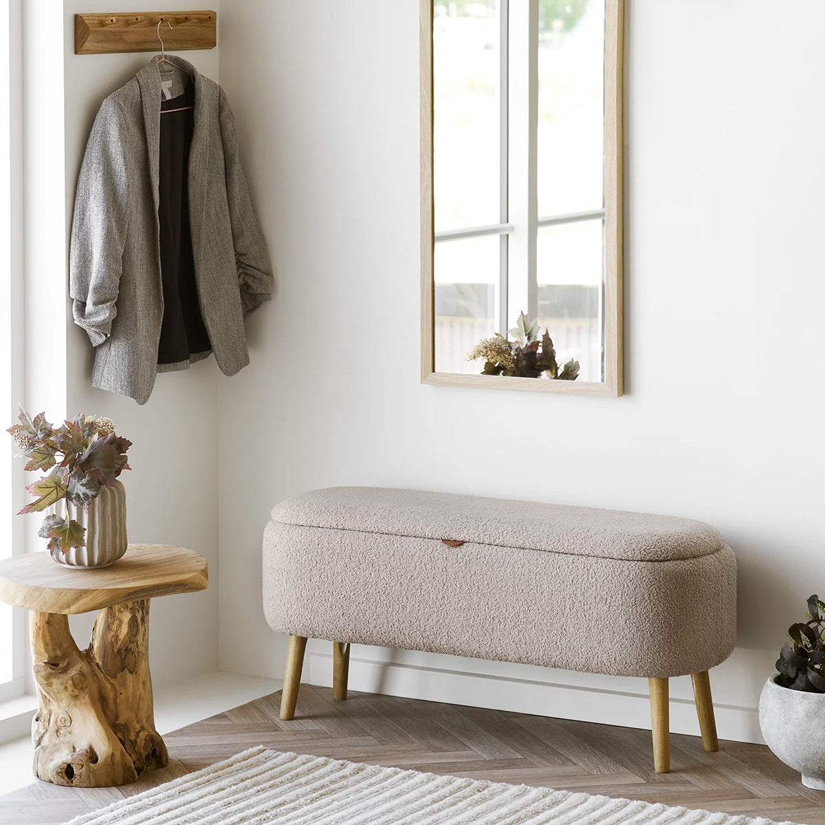 Harlow Boucle Bench