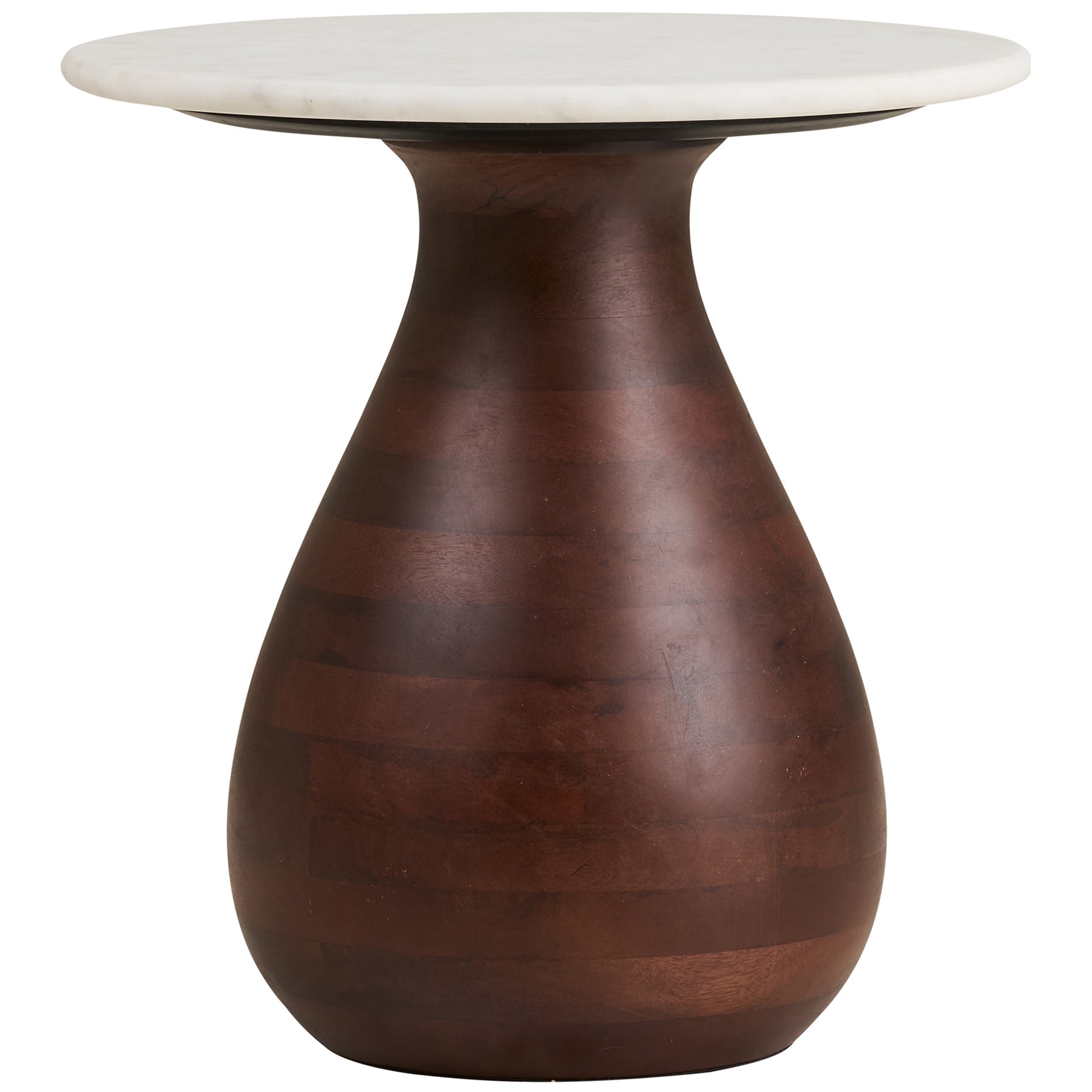 Heide Marble/Mango Wood Side Table