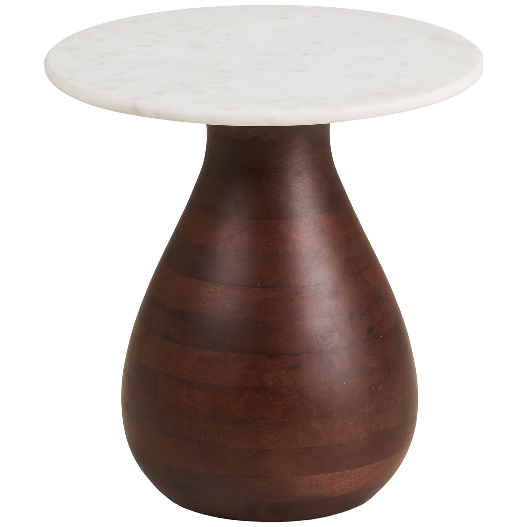 Heide Marble/Mango Wood Side Table