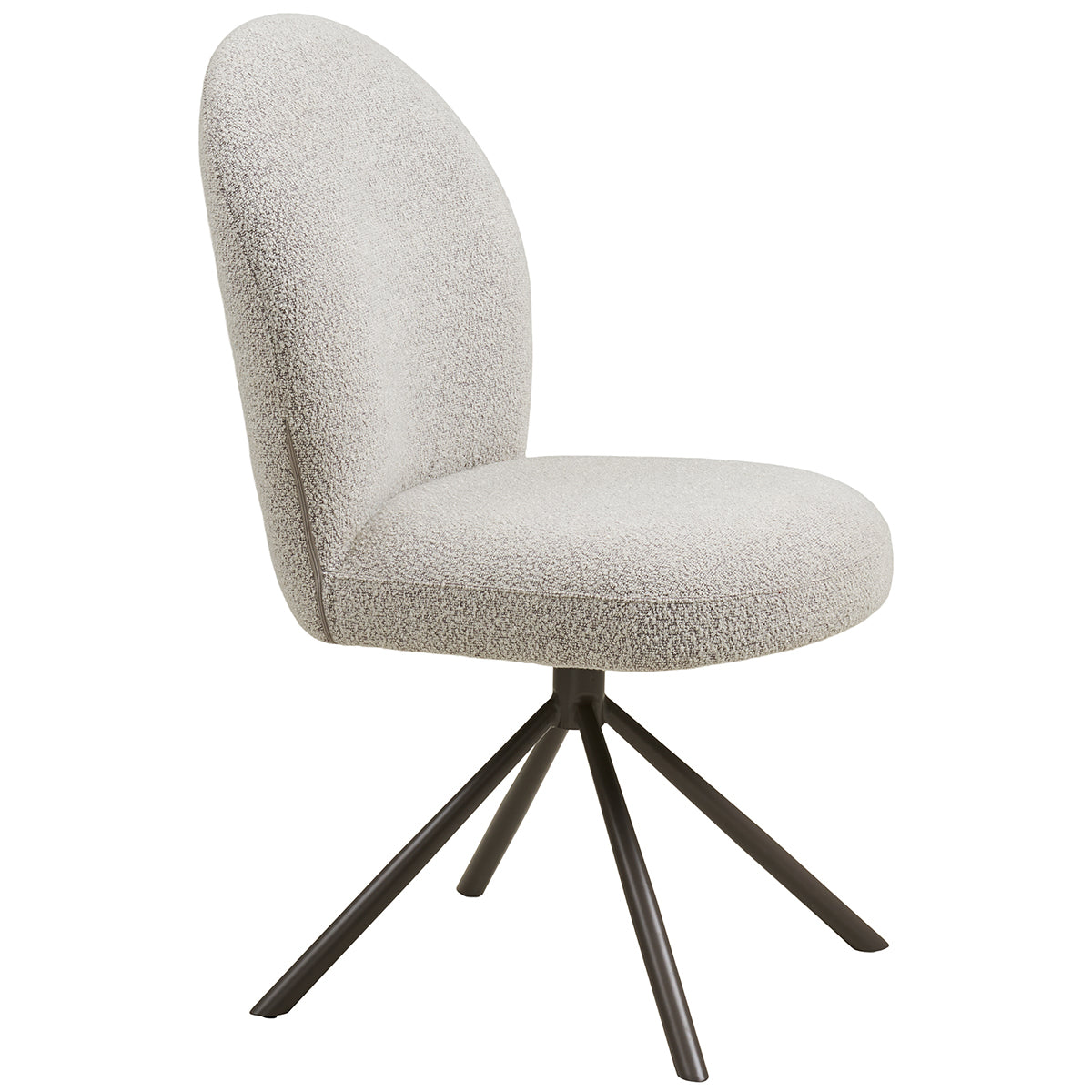 Lana Boucle Swivel Dining Chair without Armrests
