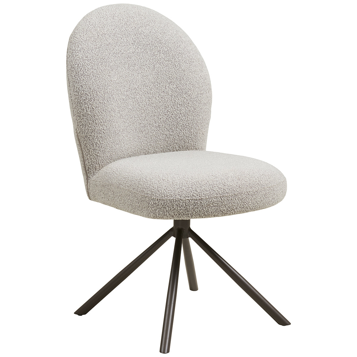 Lana Boucle Swivel Dining Chair without Armrests