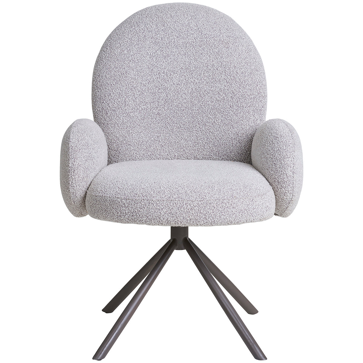 Lana Sand Boucle Swivel Dining Chair