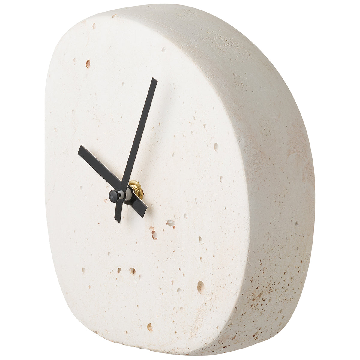 Linz White Organic Form Table Clock