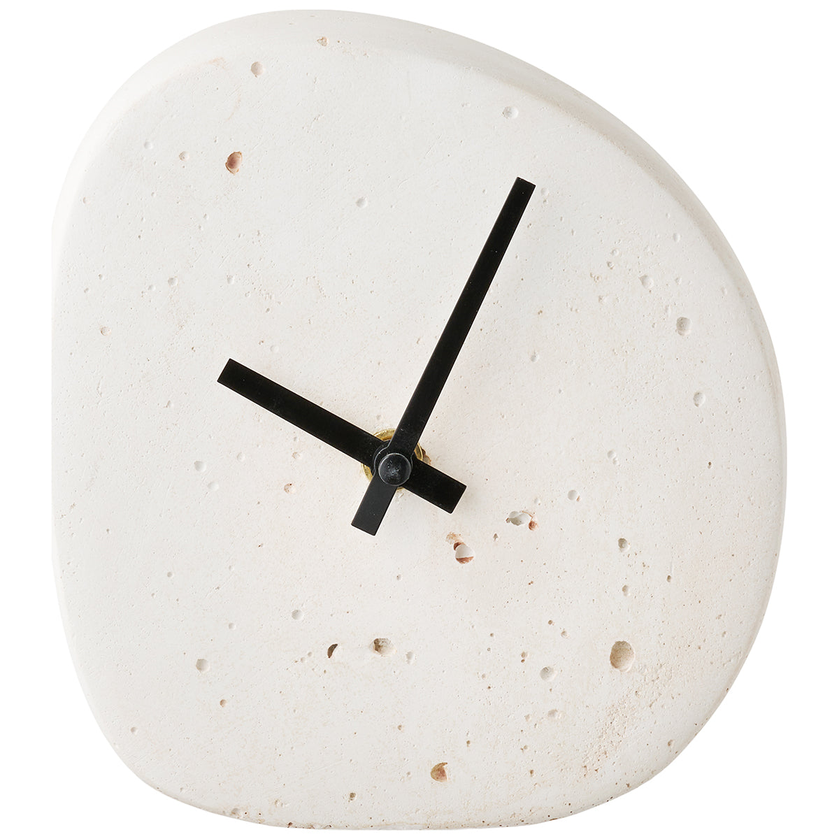 Linz White Organic Form Table Clock