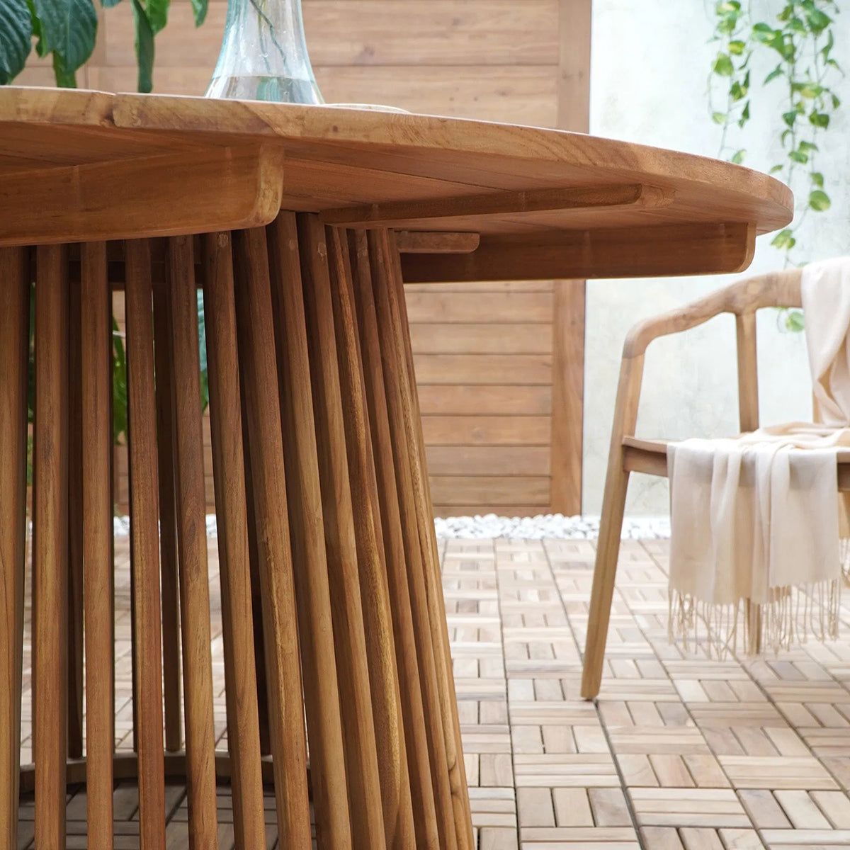 Lorca Natural Teak Wood Dining Table