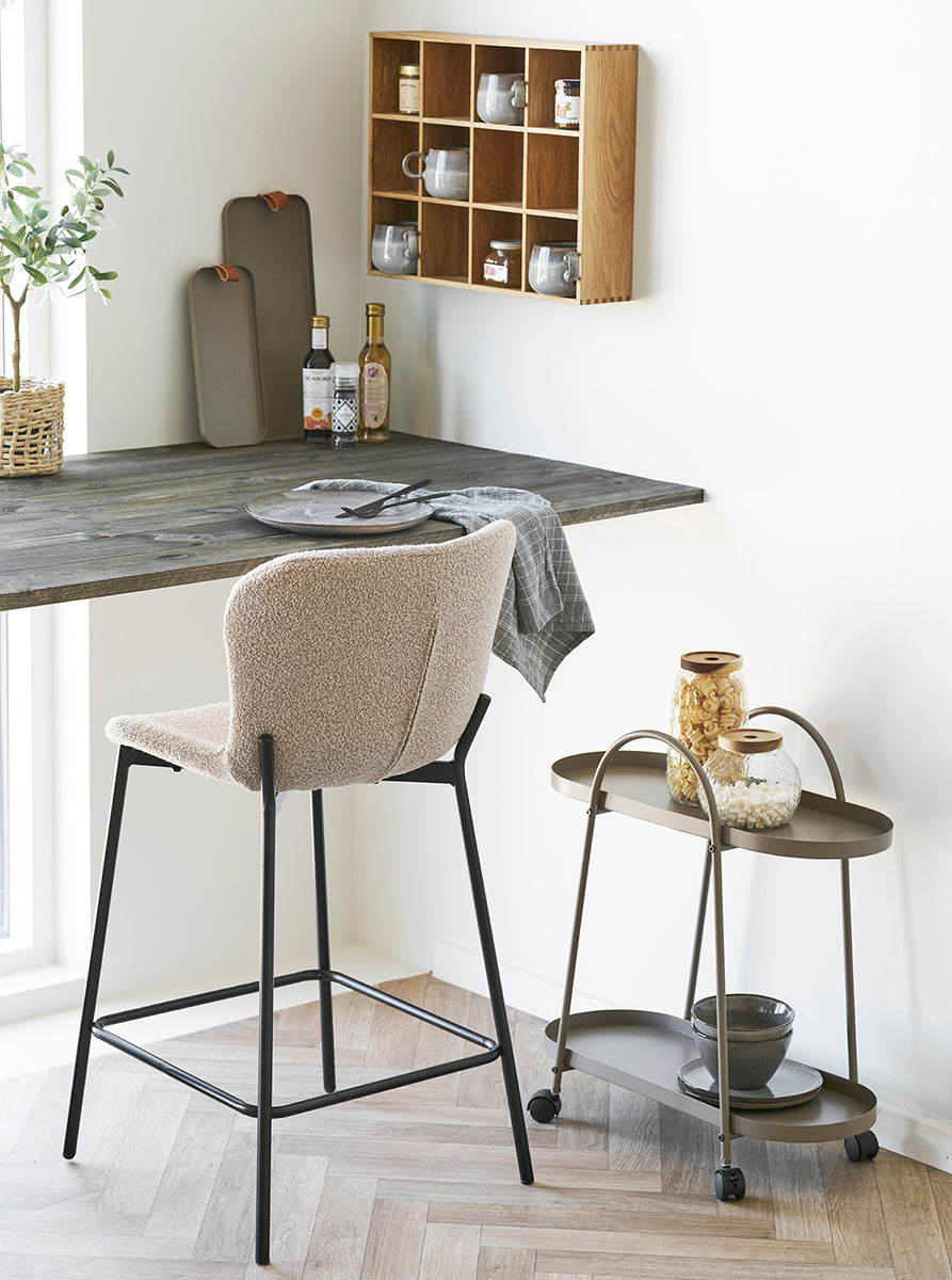 Maceda Boucle Counter Chair