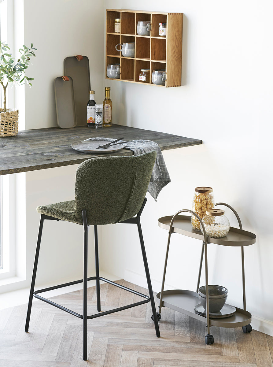 Maceda Boucle Counter Chair