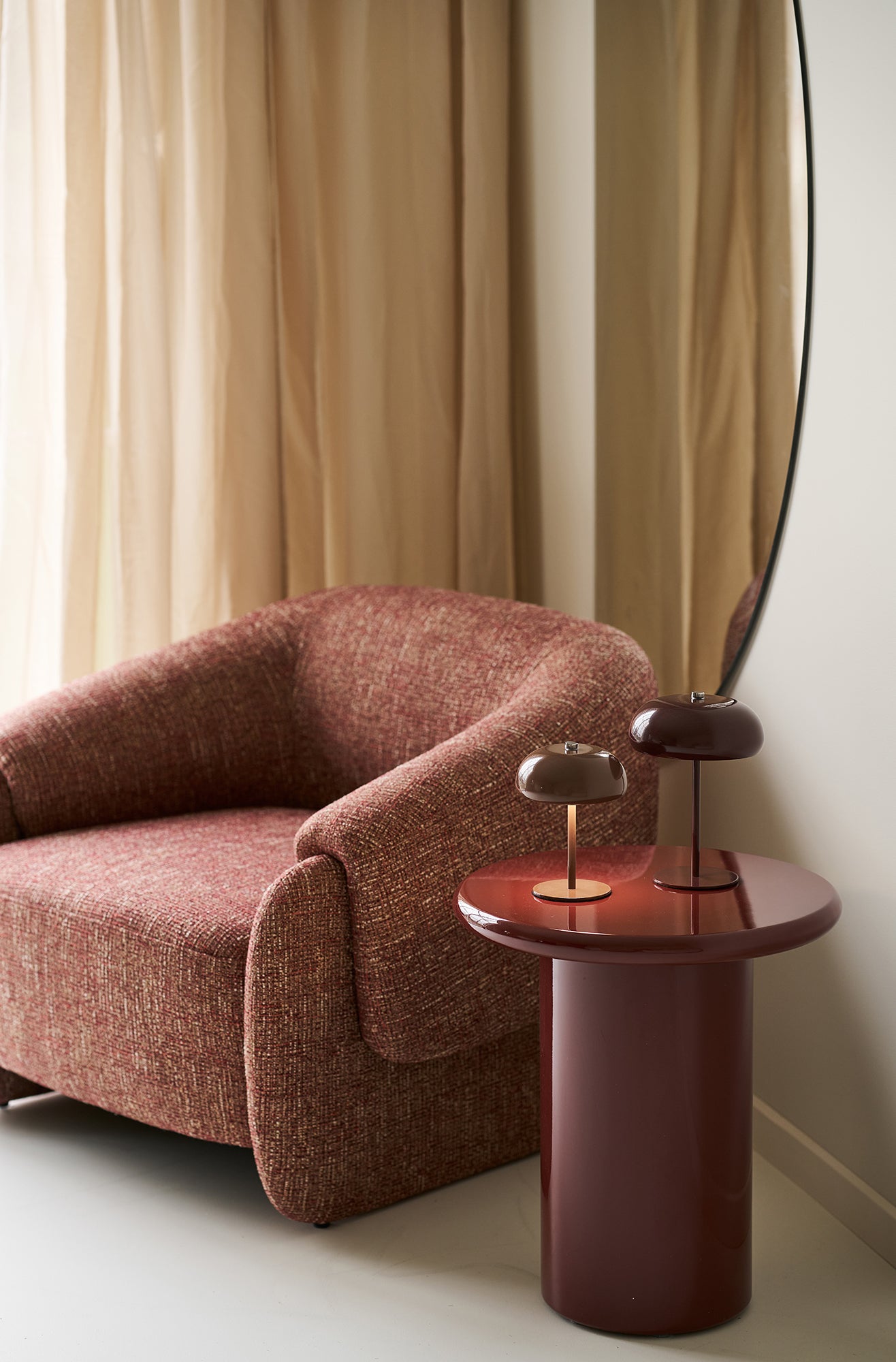 Margate Brown Rechargeable Table Lamp