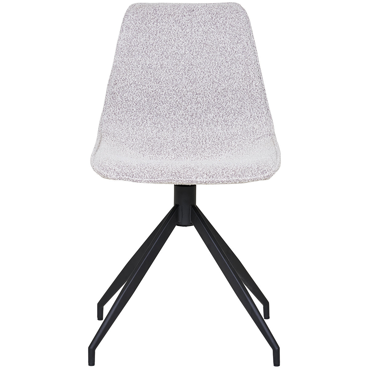 Monaco Sand Boucle Swivel Dining Chair (2/Set)