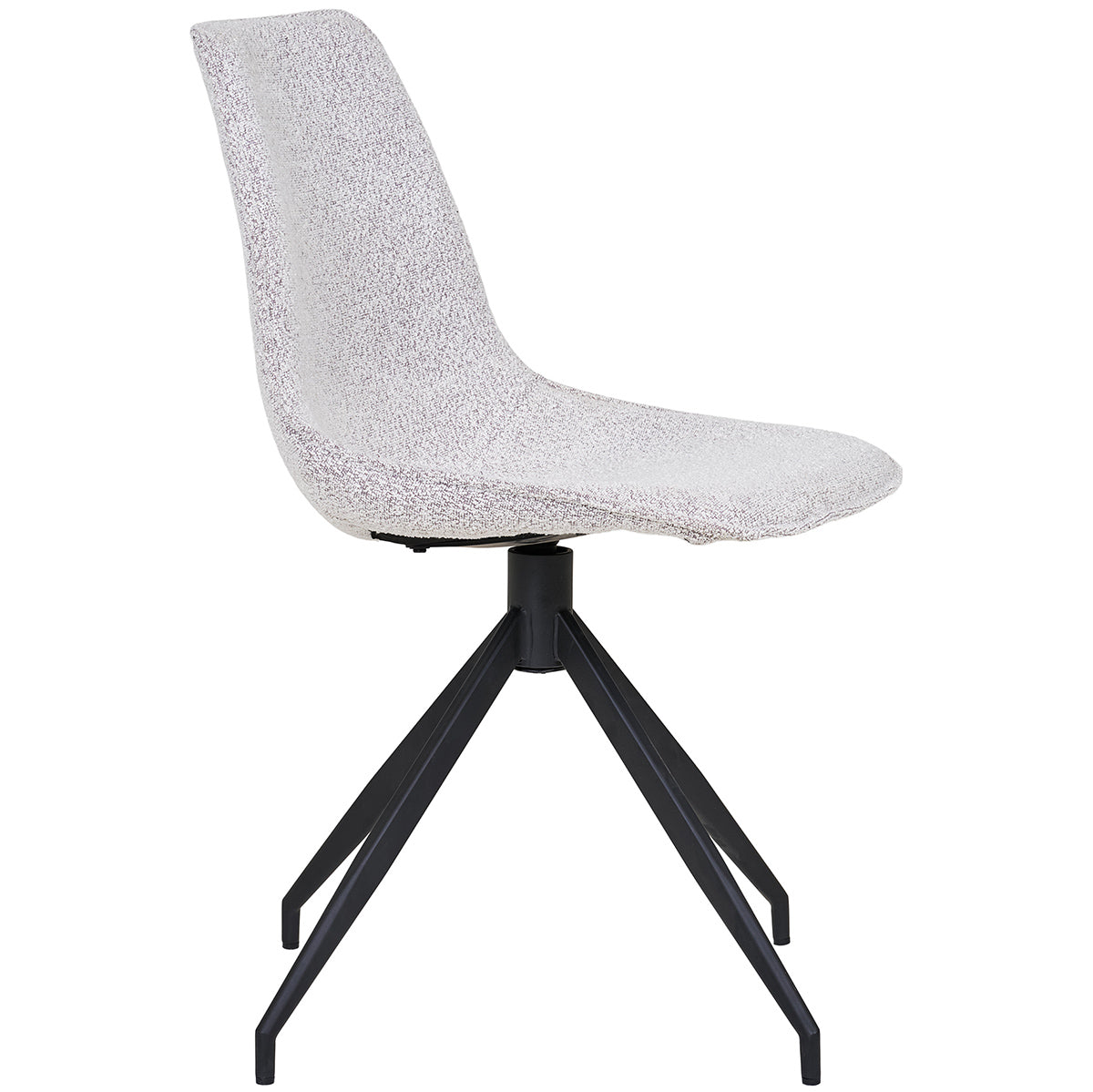 Monaco Sand Boucle Swivel Dining Chair (2/Set)