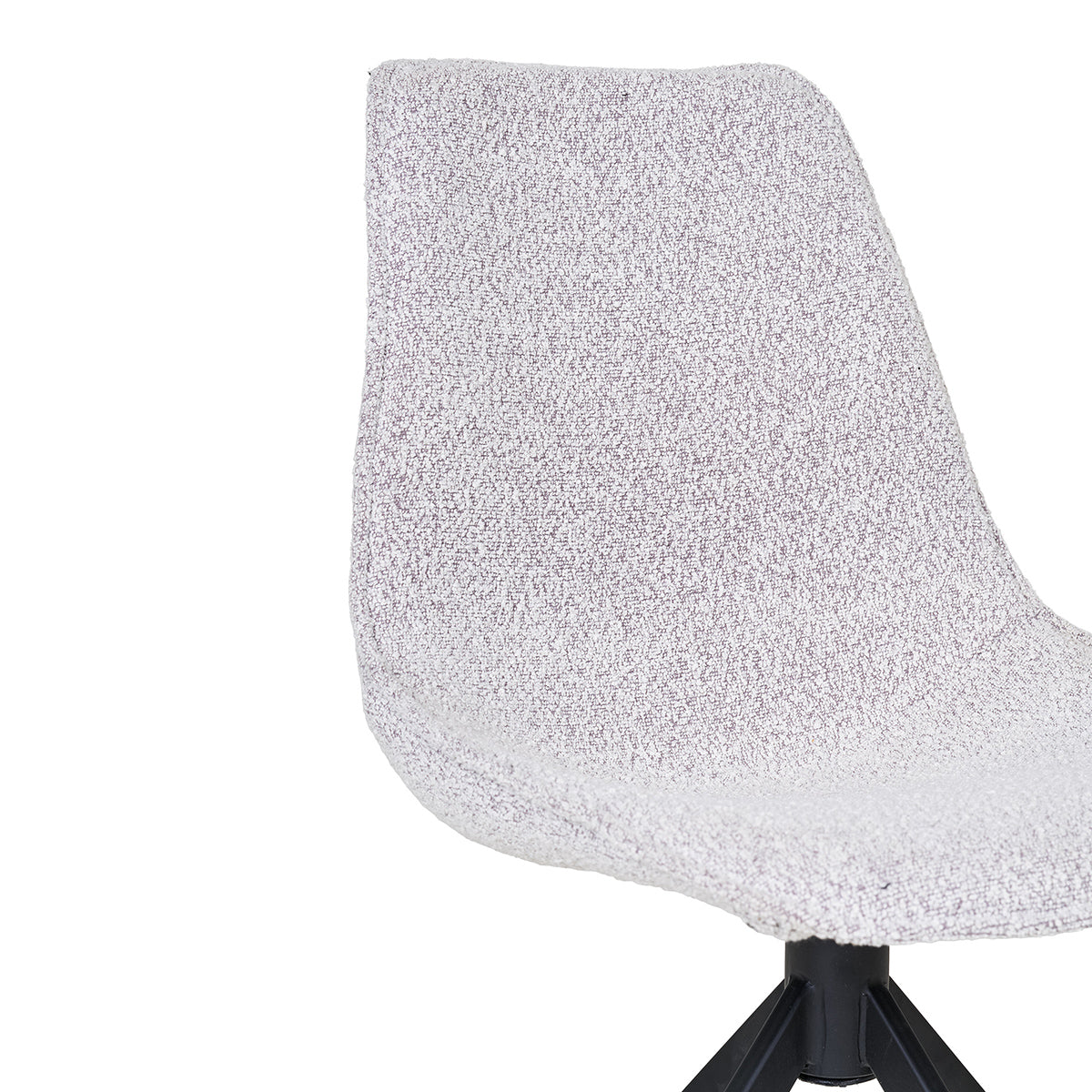 Monaco Sand Boucle Swivel Dining Chair (2/Set)