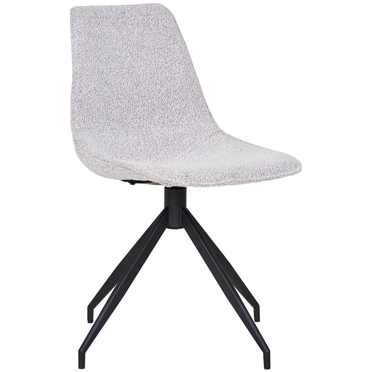 Monaco Sand Boucle Swivel Dining Chair (2/Set)