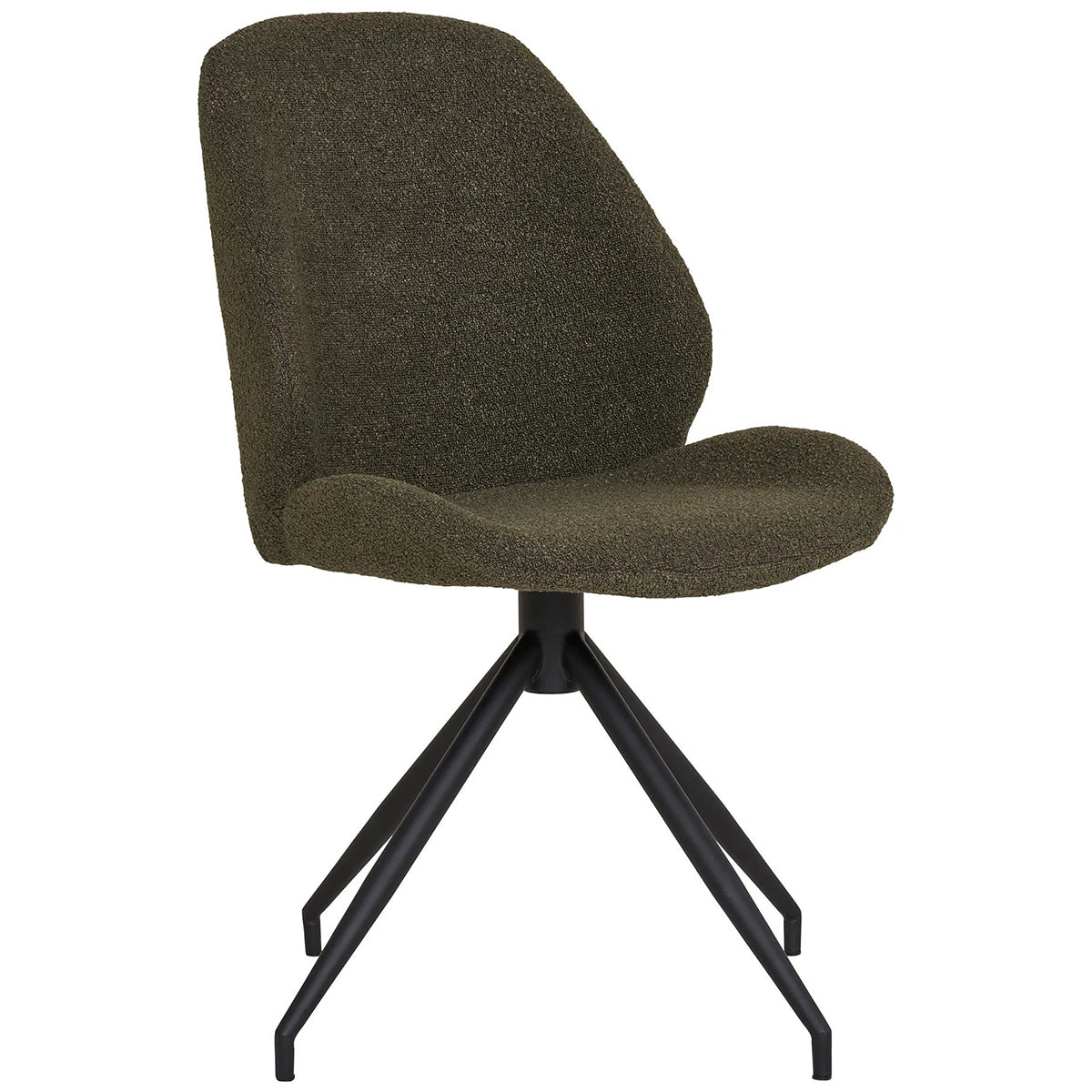 Monte Carlo Boucle Swivel Dining Chair (2/Set)