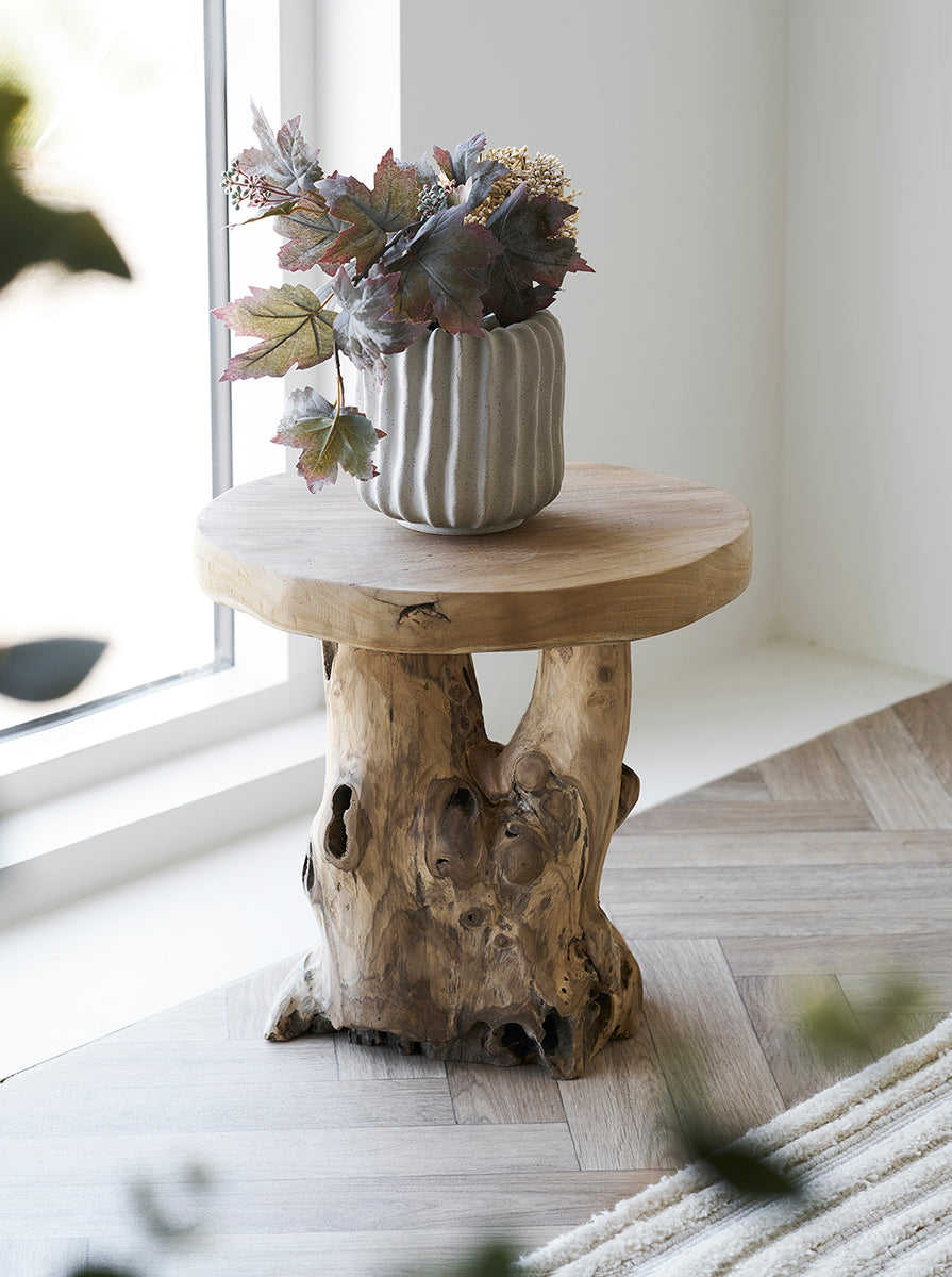Palena Natural Teak Wood Side Table