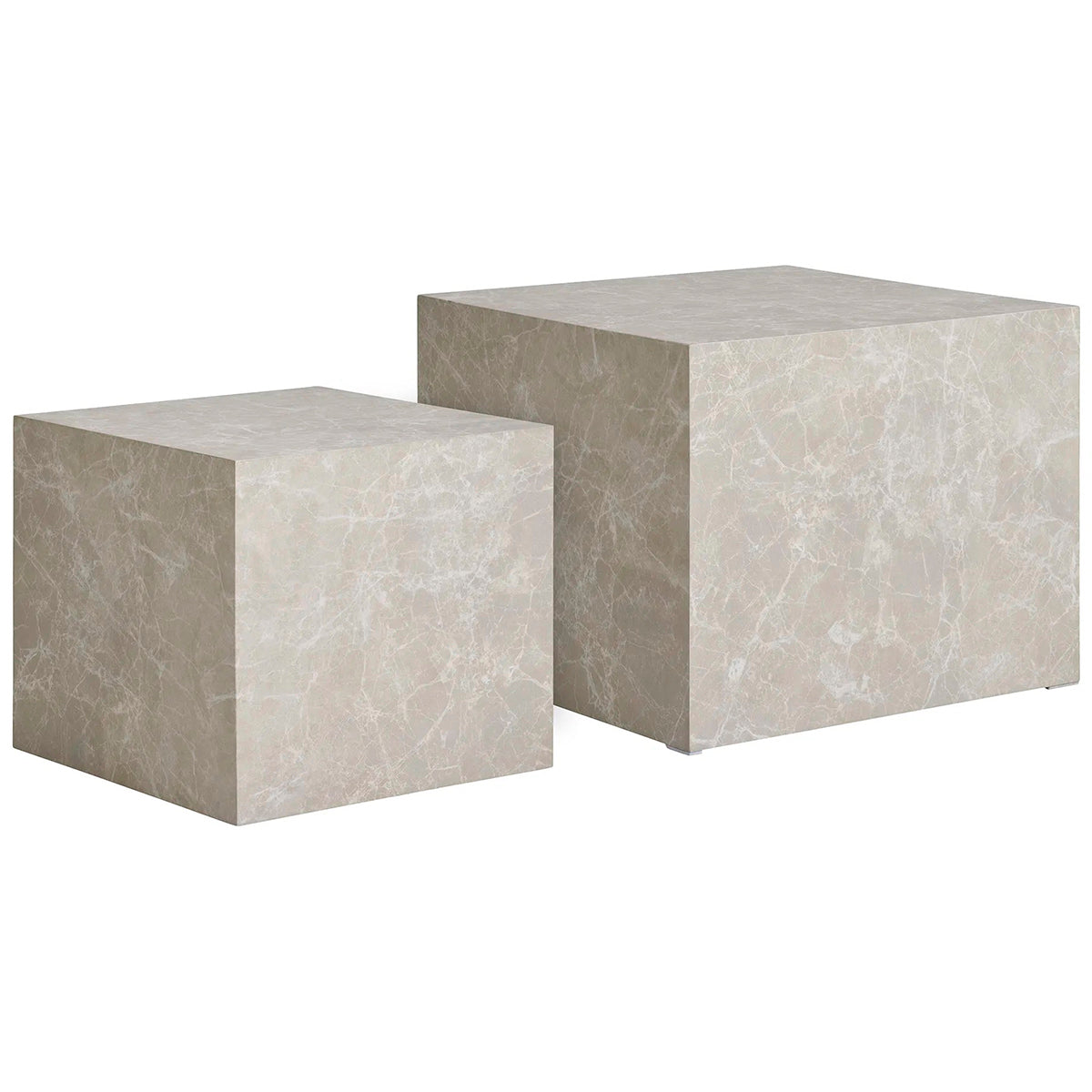 Prague Marble Look Coffee Table (2/Set)