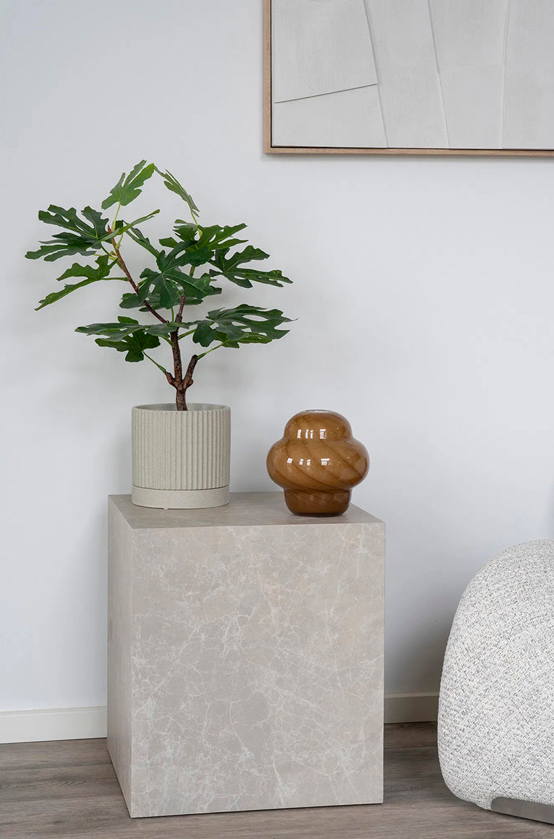 Prague Marble Look Side Table