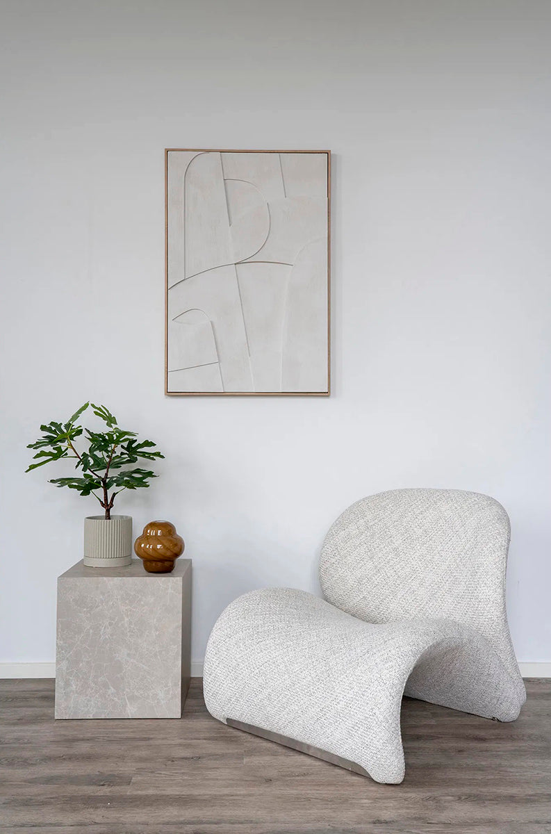 Prague Marble Look Side Table