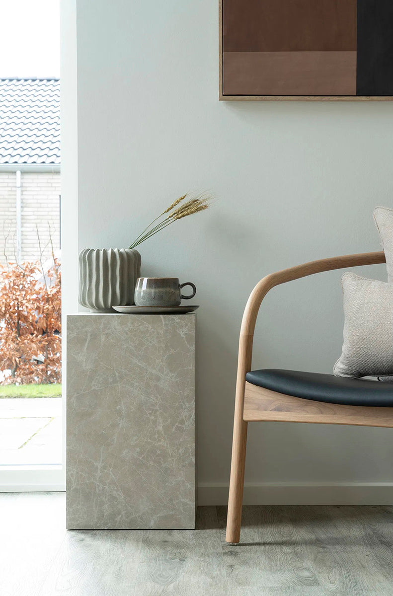 Prague Marble Look Side Table