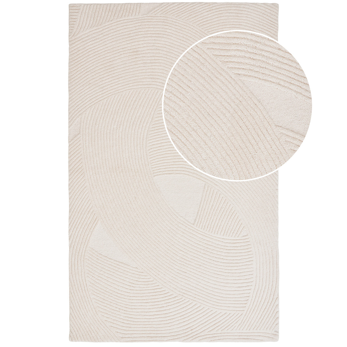 Pune Ivory Wool Rug