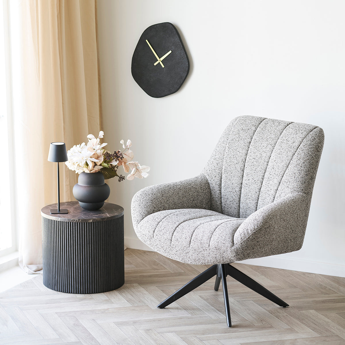 Rota Marble Look Side Table
