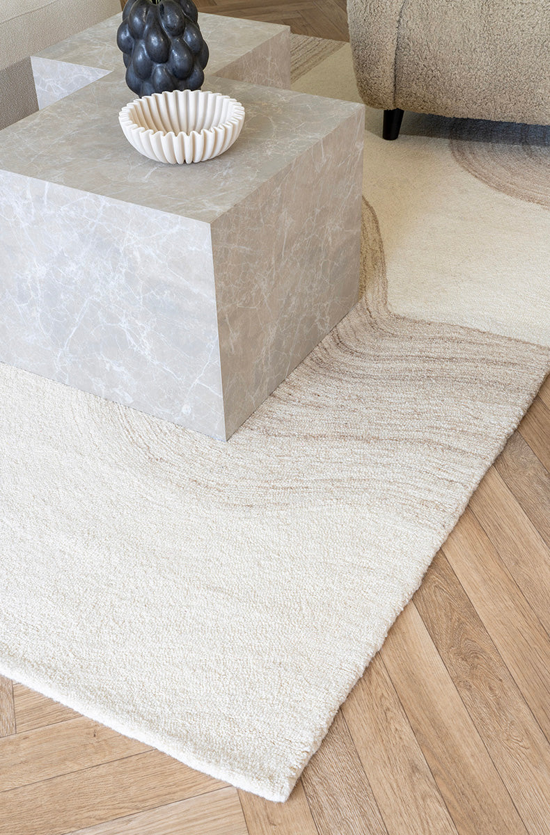 Surat Light Brown/Ivory Wool Rug