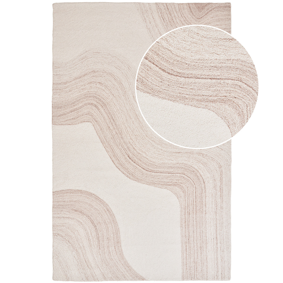 Surat Light Brown/Ivory Wool Rug