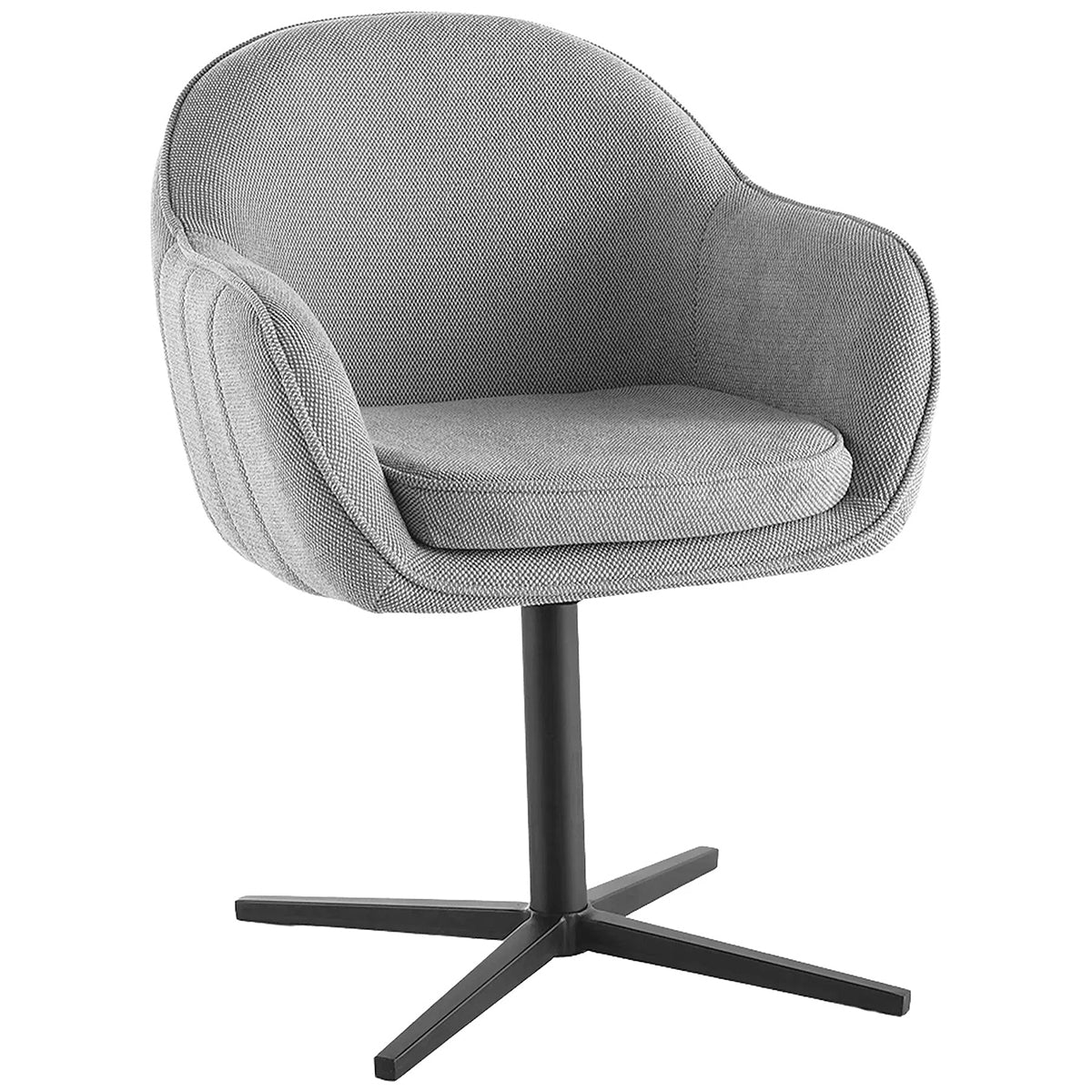 Tamera Light Grey Swivel Dining Chair (2/Set)