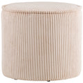 Taupo Beige Corduroy Pouf