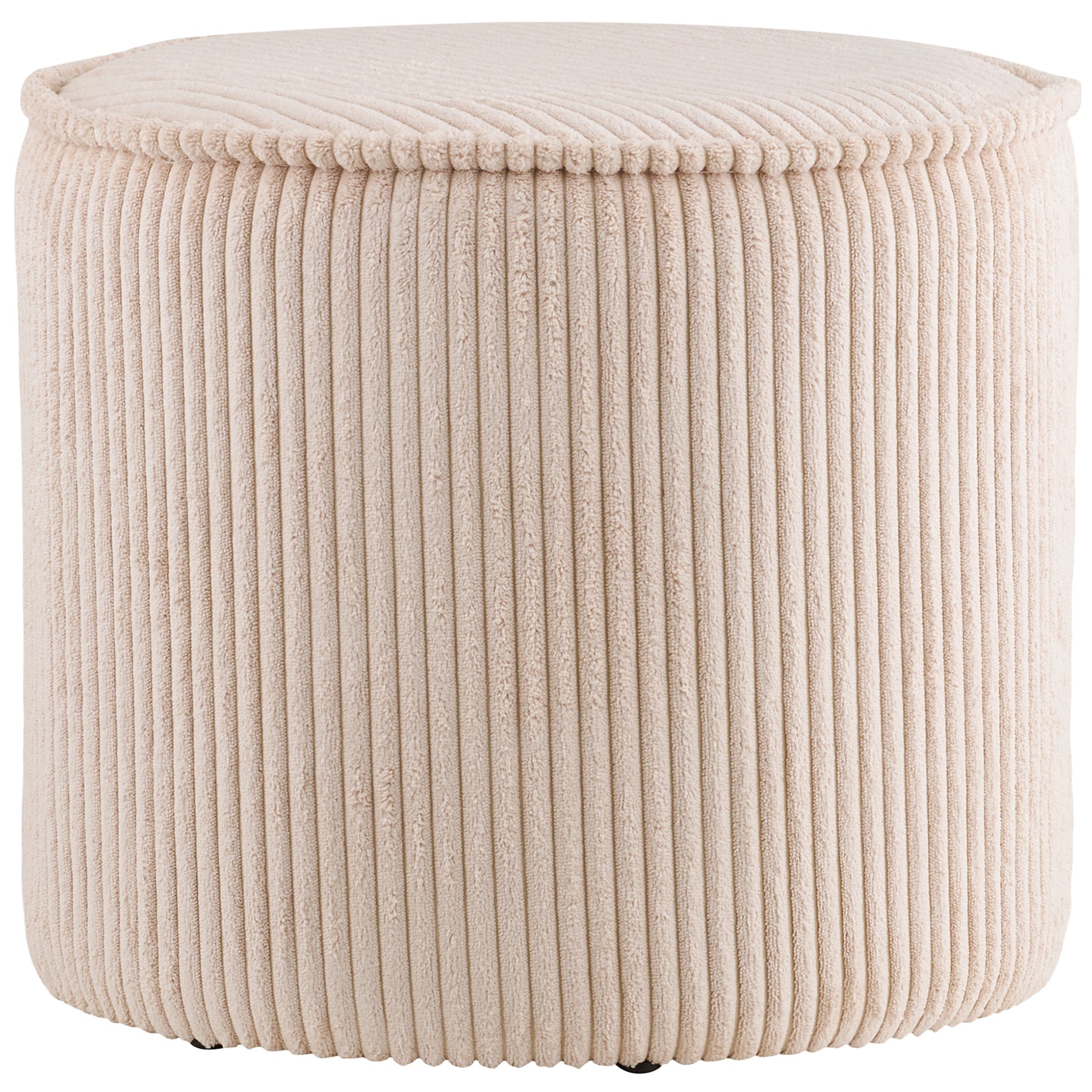 Taupo Beige Corduroy Pouf