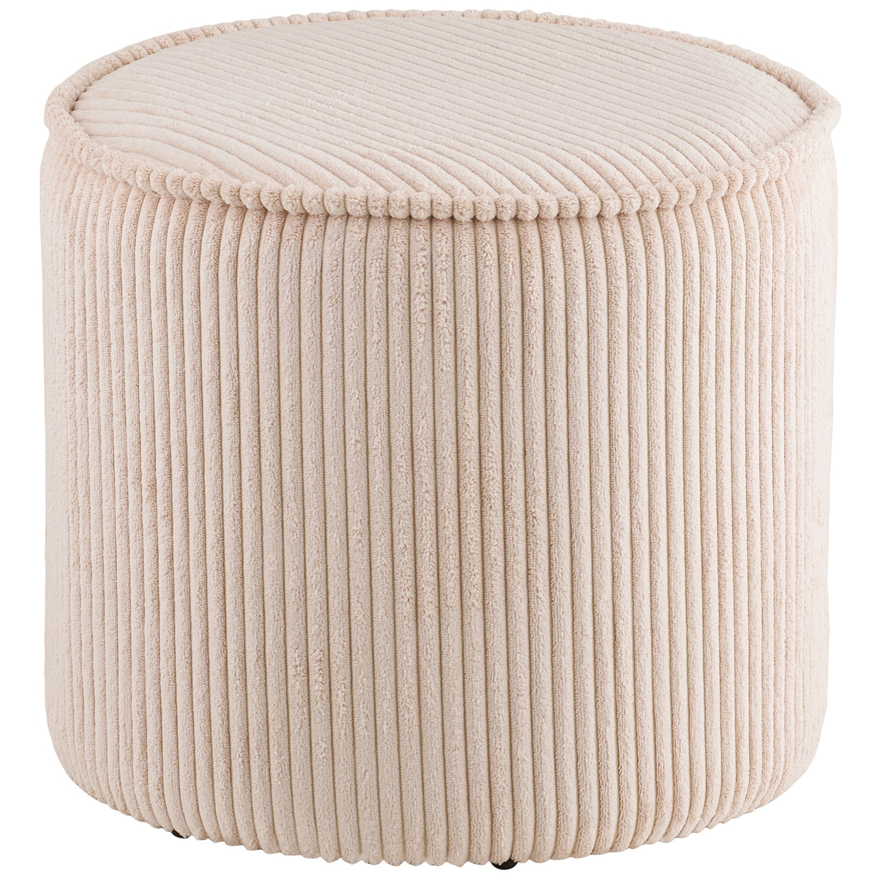 Taupo Beige Corduroy Pouf