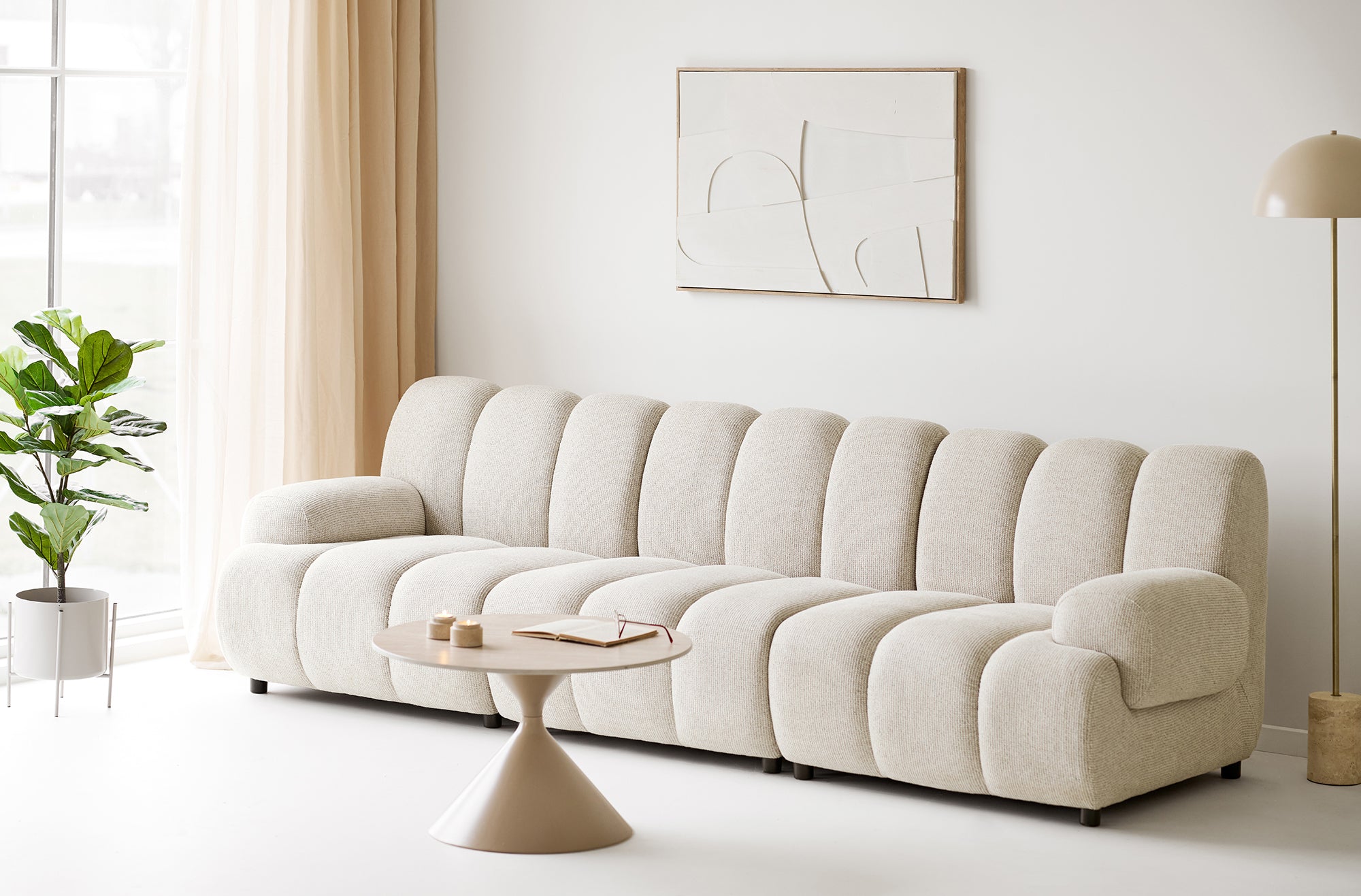 Taza Sand 3.5 Seater Modular Sofa