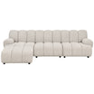 Taza Sand 3.5 Seater Modular Sofa with Pouf