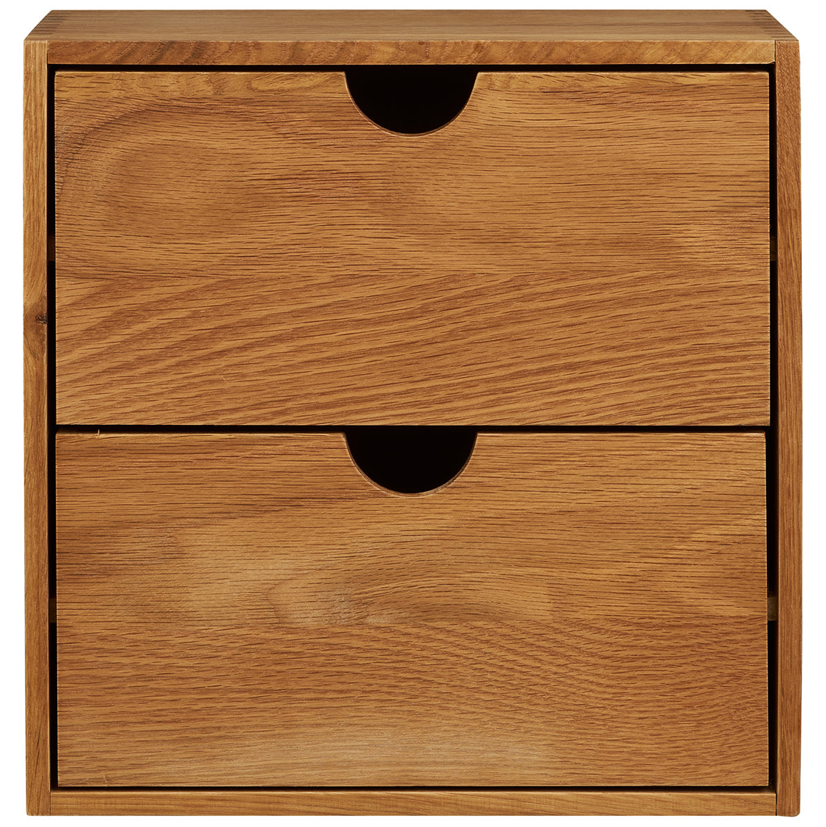Townsville Oak Wood Wall Shelf with Drawers