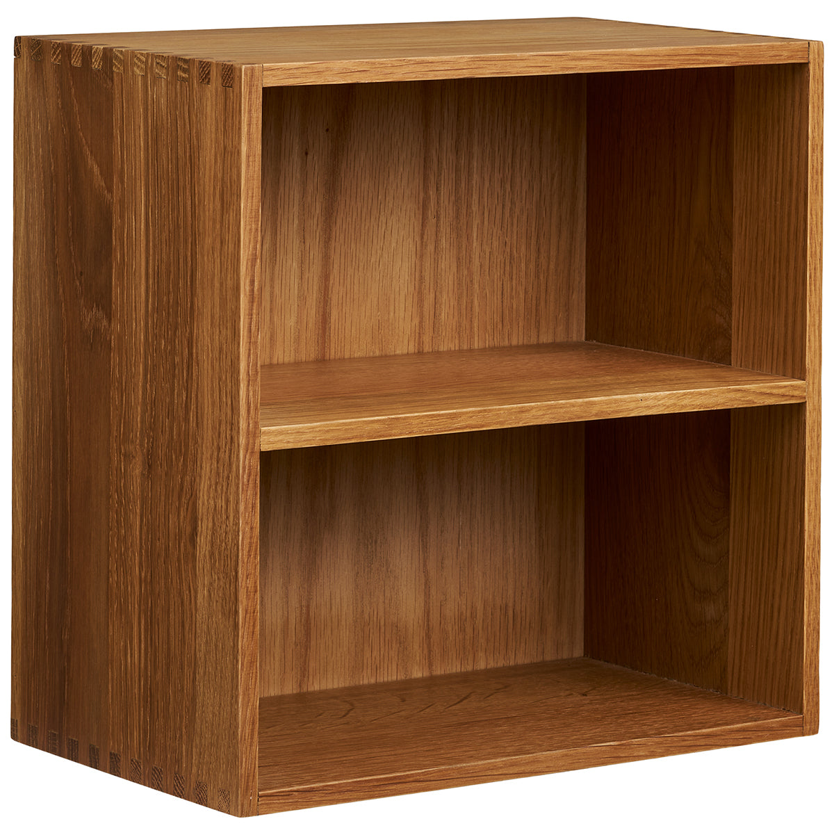 Townsville Oak Wood Wall Shelf with Vertical Rooms