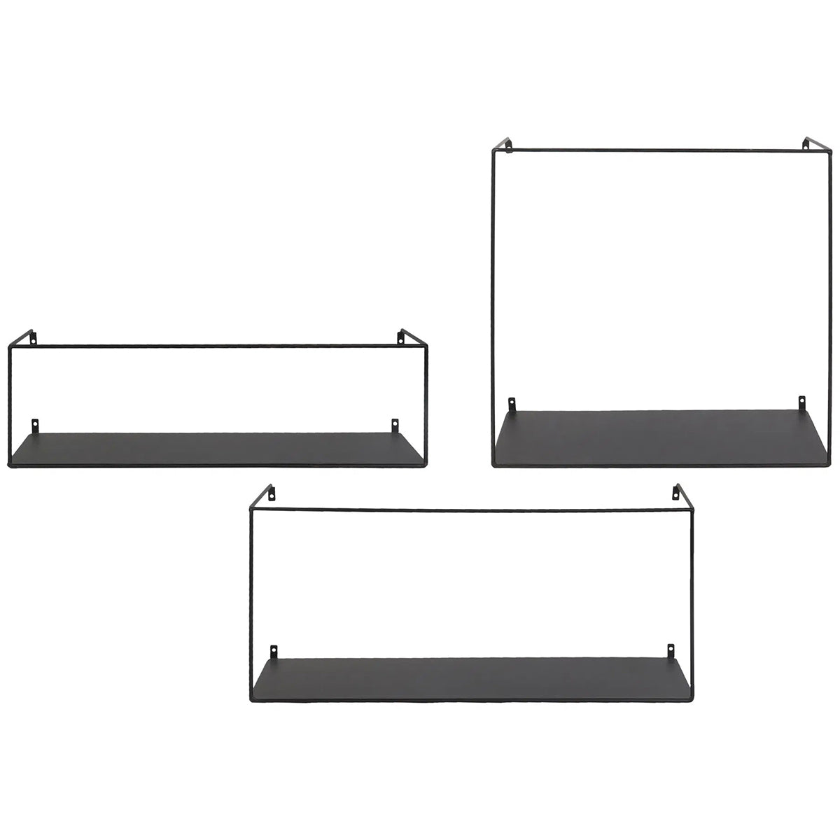 Ulmo Black Wall Shelf