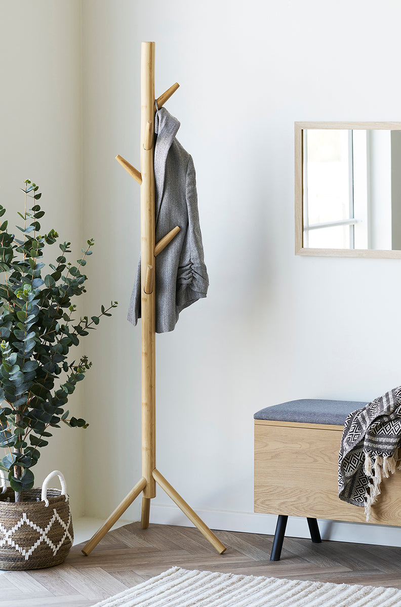 Wanaka Natural Bamboo Coat Rack