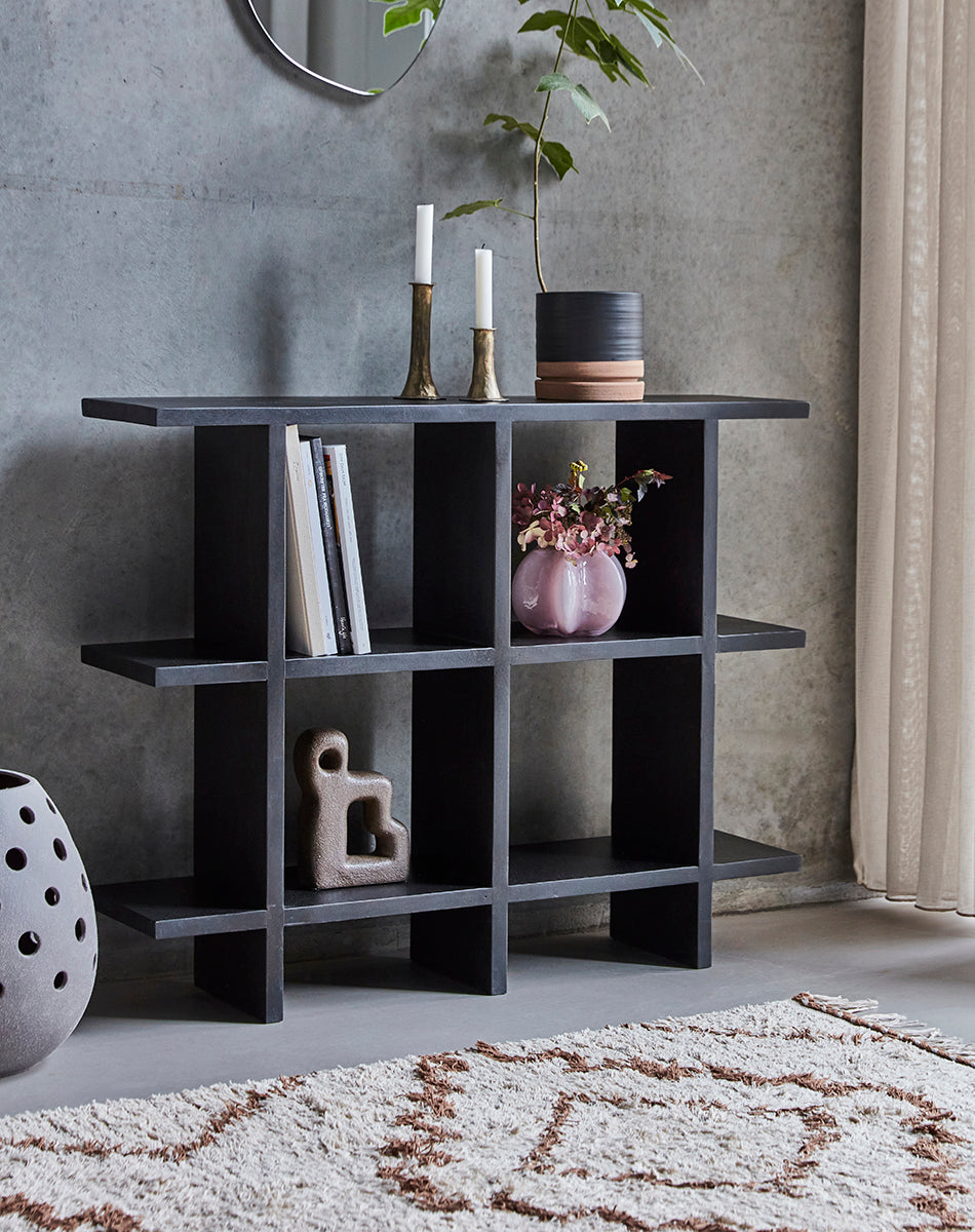 Set Black Mango Wood Console Table - WOO .Design