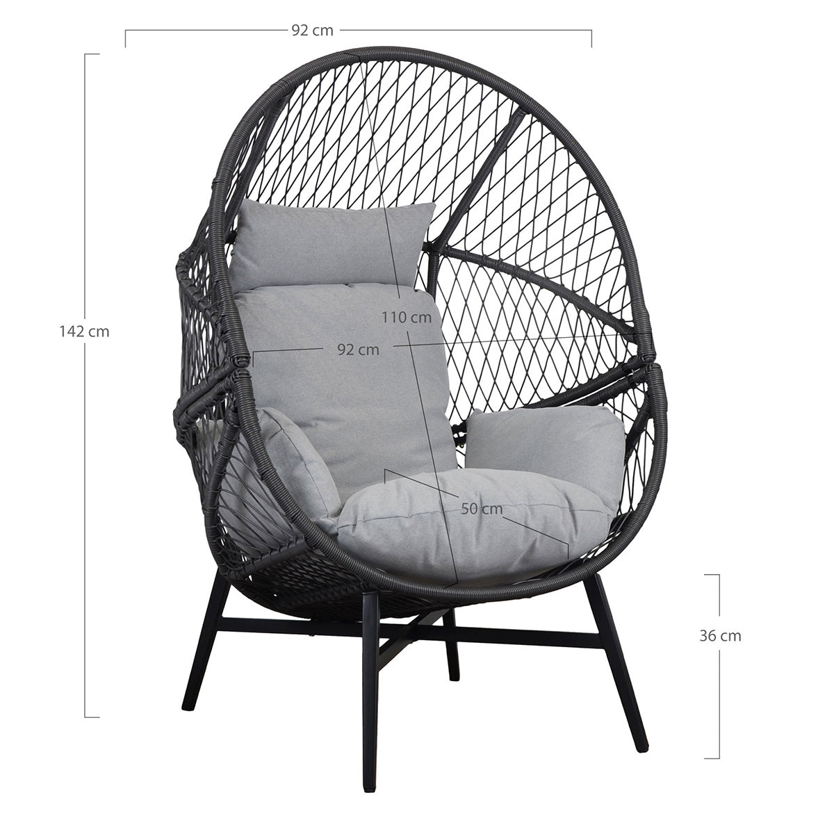 Rosario Black Lounge Chair - WOO .Design