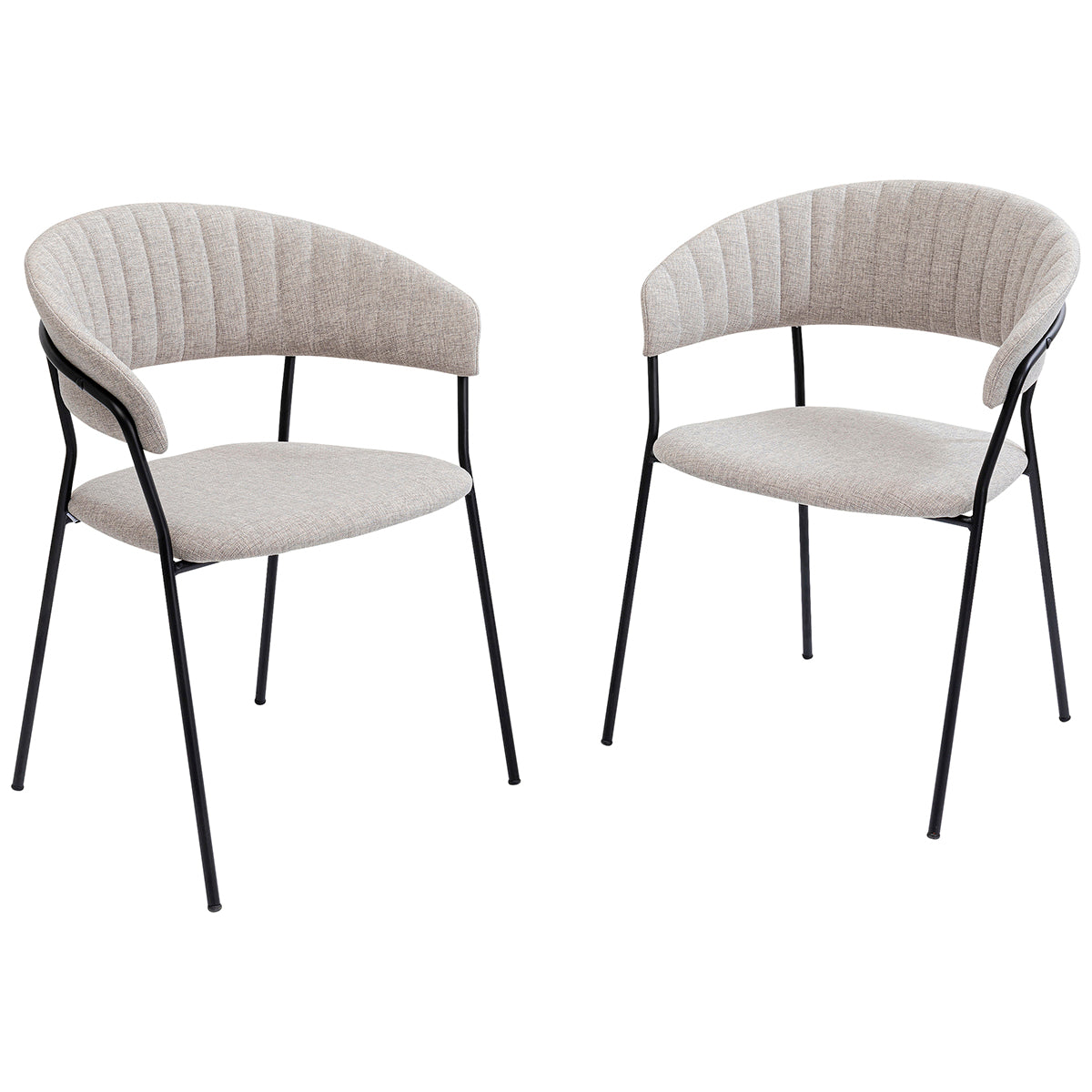 Belle Light Grey Chair with Armrest