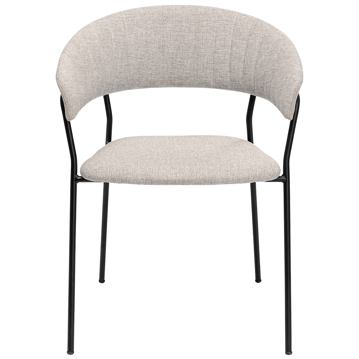 Belle Light Grey Chair with Armrest