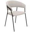 Belle Light Grey Chair with Armrest