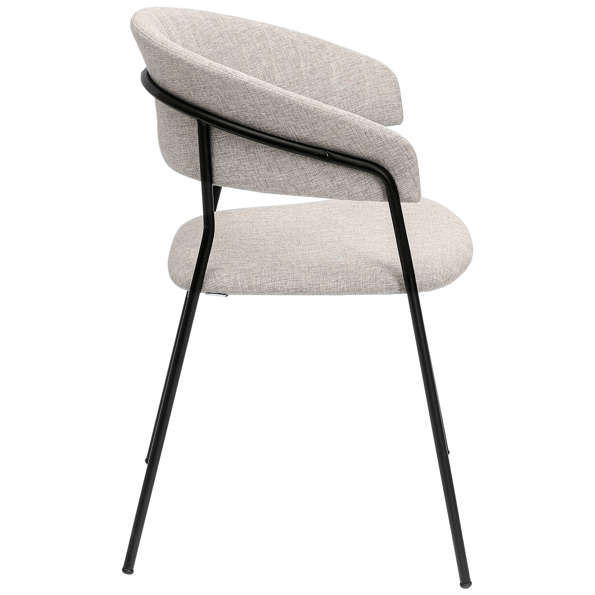 Belle Light Grey Chair with Armrest