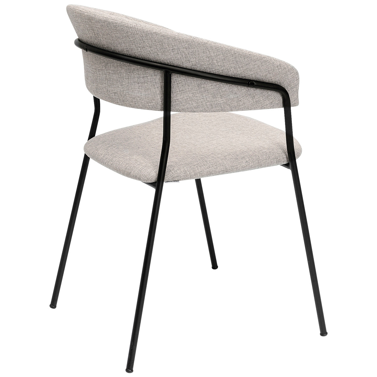 Belle Light Grey Chair with Armrest