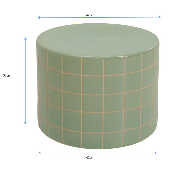 Bliss Tile Green Side Table