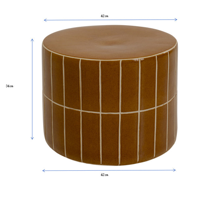 Bliss Tile Orange Side Table