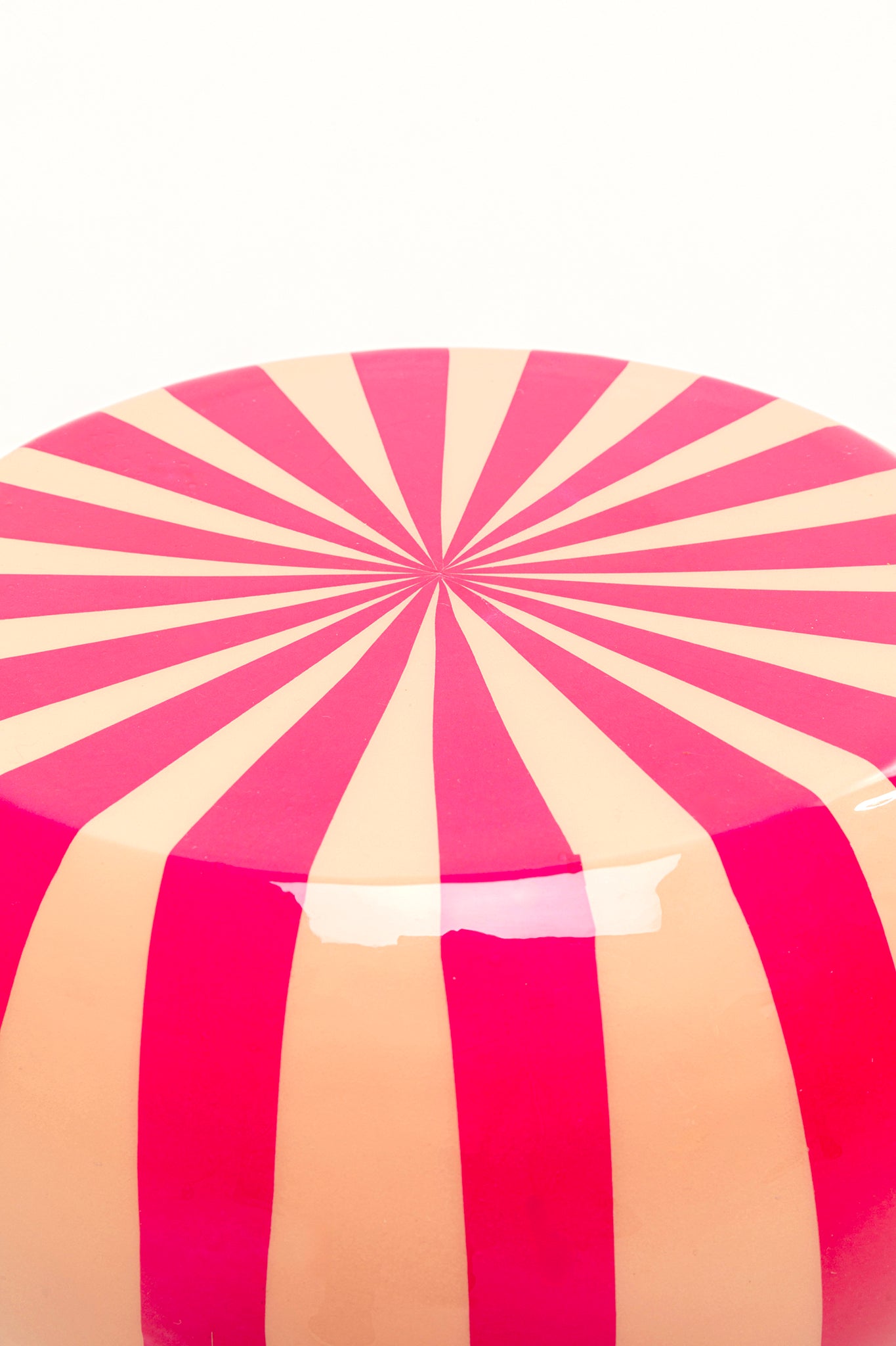 Candy Pink Stripes Side Table