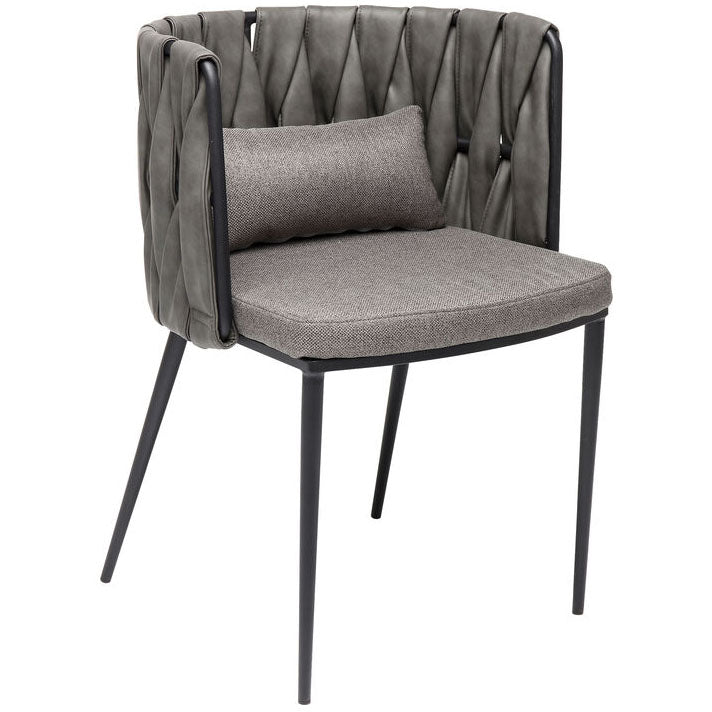 Cheerio Grey Chair with Armrest (4/Set)
