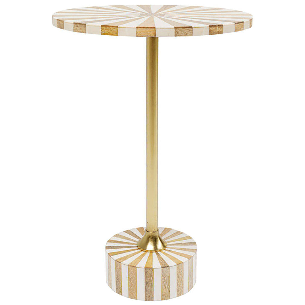 Domero Cirque Gold White Side Table