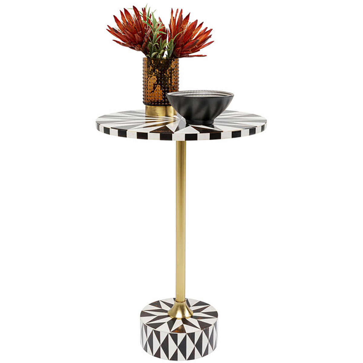 Domero Star Brown/White Side Table
