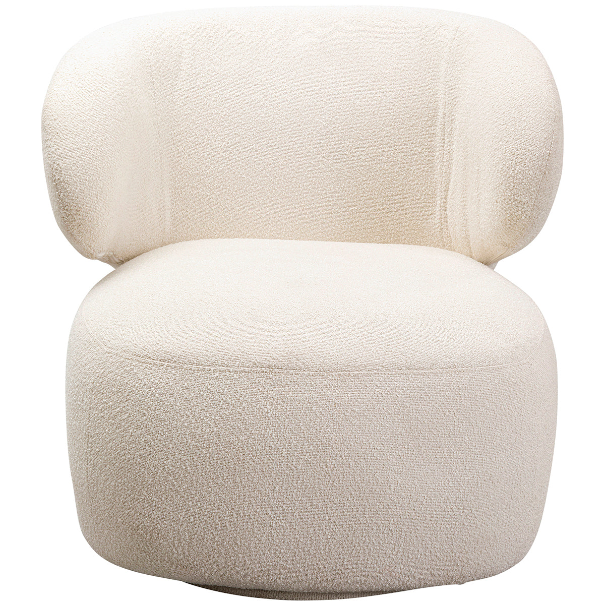 Elite Cream Boucle Swivel Armchair